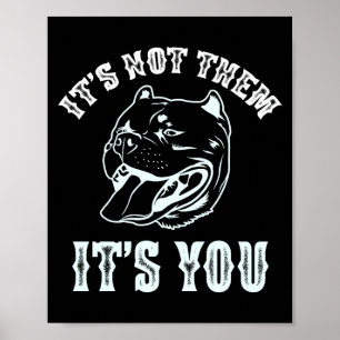 It's Not Them It's You Sarcastic American Tbull Te Poster