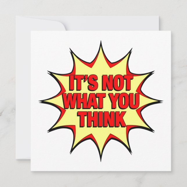 It's Not What You Think  Save The Date (Front)