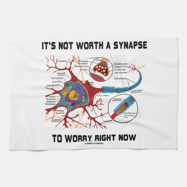 It's Not Worth A Synapse To Worry Right Now Kitchen Towel (Horizontal)