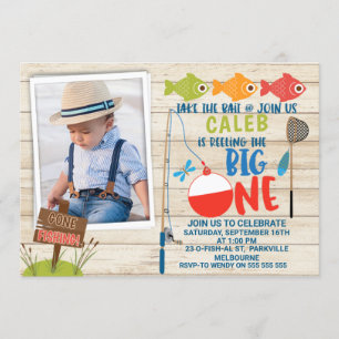 Its O-fish-al Photo First Birthday Invitation
