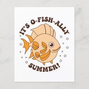 It's O-fish-ally Summer Fish Pun Flyer