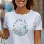 It's O-fish-ial Mom to Be Under the Sea T-Shirt<br><div class="desc">It's O-fish-ial pregnancy announcement t-shirt which you can customize for mom-to-be, mummy to be, nana to be etc. Natural and gentle watercolor design in blue and beige with whales, fish and coral under the sea. Whimsical lettering and boho styling, perfect for whale baby shower, nautical baby shower, under the sea...</div>