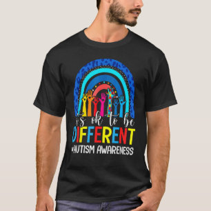It's O K To Be Di Fferent Autism Awareness L Eopar T-Shirt