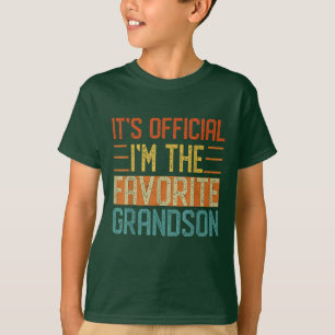 It's Official I'm the Favourite Grandson T-Shirt