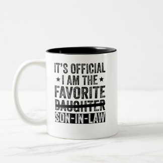 It's Official I'm The Favourite Son-In-Law Cool Two-Tone Coffee Mug