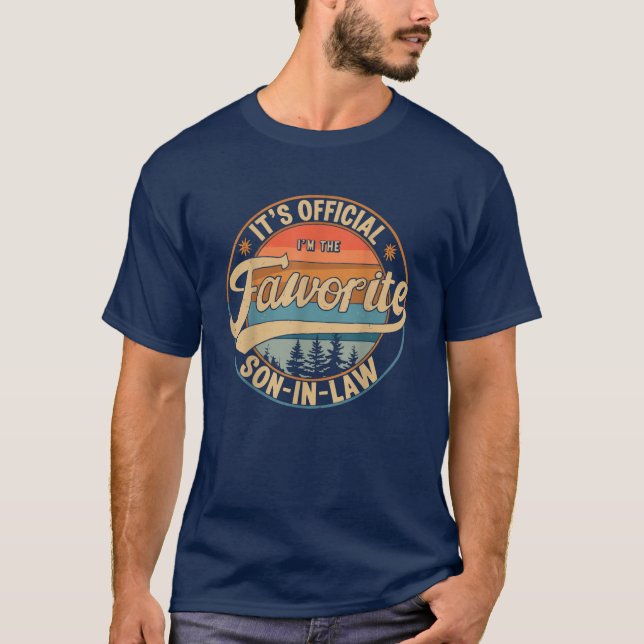 It's Official I'm The Favourite Son In Law Funny T-Shirt (Front)