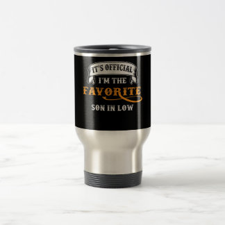 Its Official I'm The Favourite Son in Law Funny Travel Mug