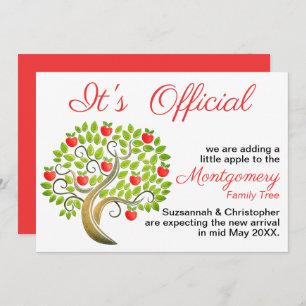 It's Official We're Expecting Apple Tree Template