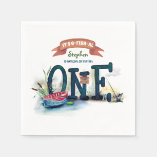 Its OFishAl 1st Birthday Party Napkin