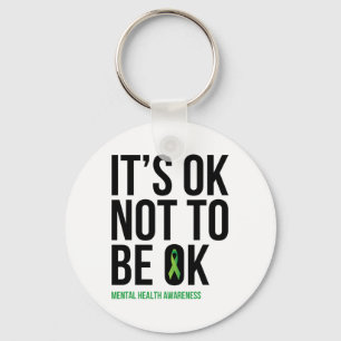It's Ok Not To Be Ok - Mental Health Awareness Rib Keychain