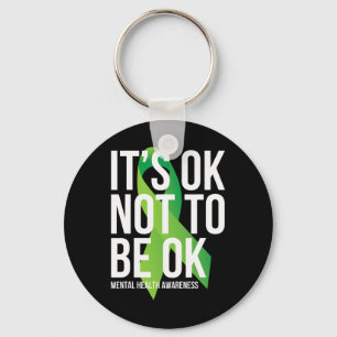 It's Ok Not To Be Ok Mental Health Awareness Ribbo Keychain