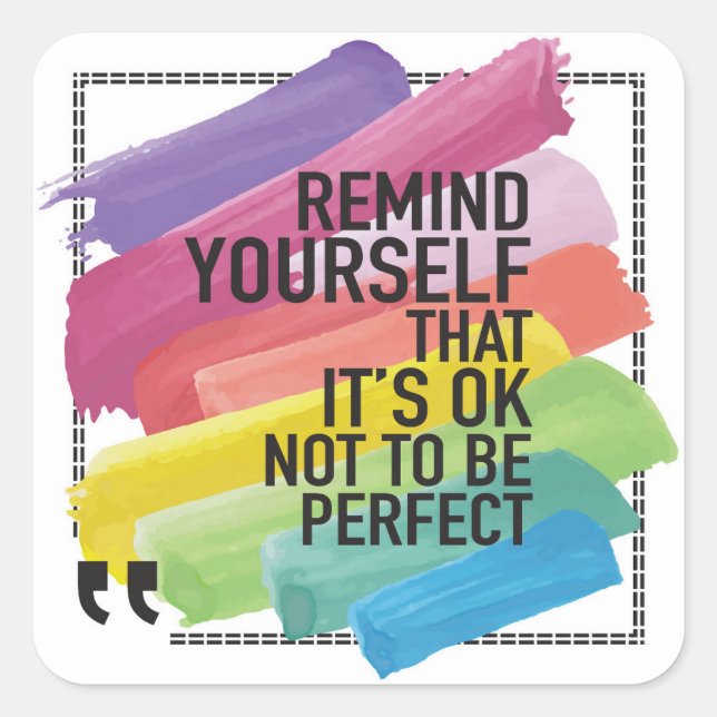 It's Ok Not to be Perfect Sticker  (Front)