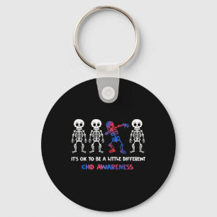 Its Ok To Be A Little Different Chd Awareness  Keychain