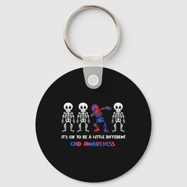 Its Ok To Be A Little Different Chd Awareness  Keychain (Front)