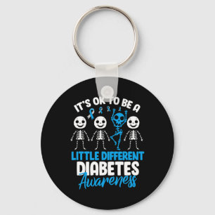 It's Ok To Be A Little Different Diabetes Awarenes Keychain