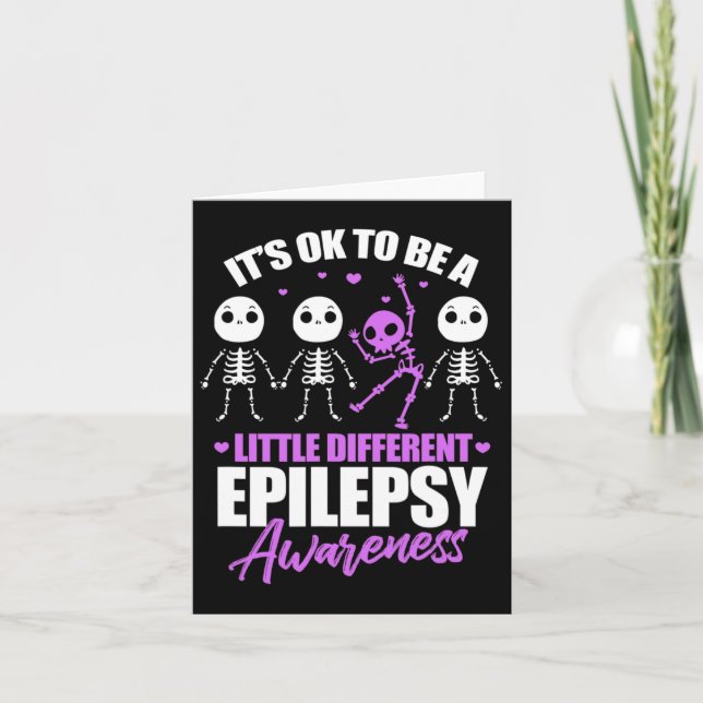 Its Ok To Be A Little Different Epilepsy Awareness Card (Front)