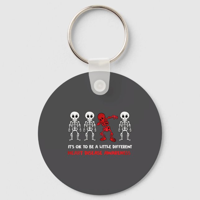 It's Ok To Be A Little Different Heart Disease Awa Keychain (Front)