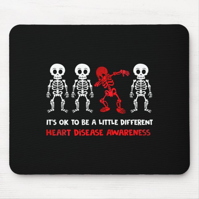 It's Ok To Be A Little Different Heart Disease Awa Mouse Pad (Front)