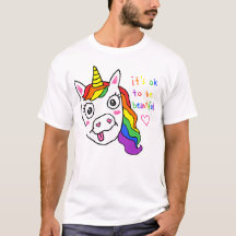 Its Ok To Be Beautiful Funny Derpy Rainbow Unicorn