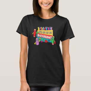 It's Ok To Be Different Autism Awareness Happy Cra T-Shirt