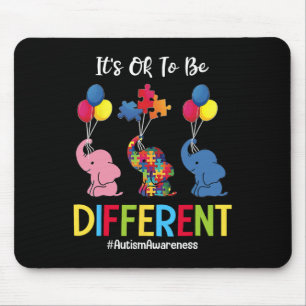 It's Ok To Be Different Autism Awareness Kids Boys Mouse Pad