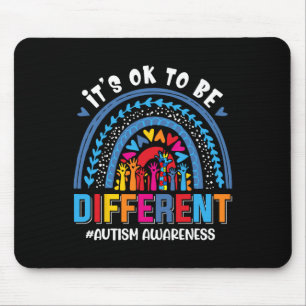 It's Ok To Be Different Autism Awareness Leopard R Mouse Pad