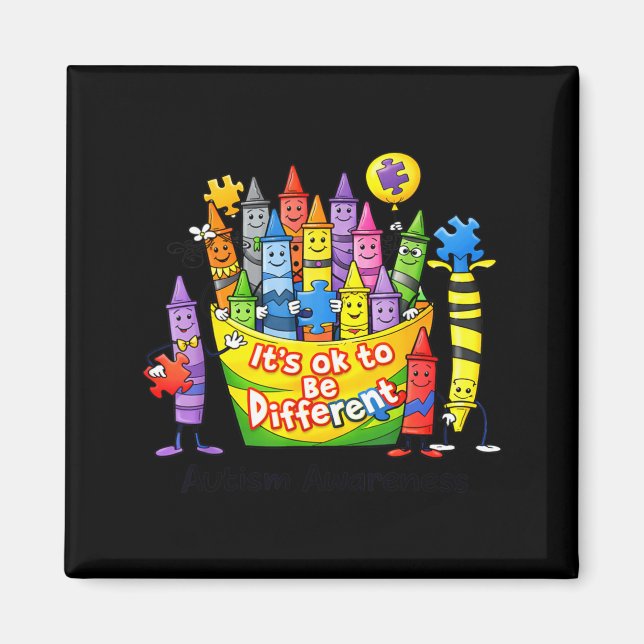 Its Ok to Be Different Autism Awareness Magnet (Front)