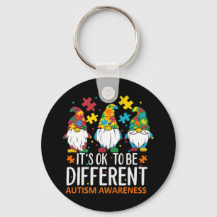 It's Ok To Be Different Autism Awareness Men Women Keychain