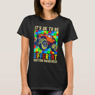 It's Ok To Be Different Autism Awareness Monster T T-Shirt