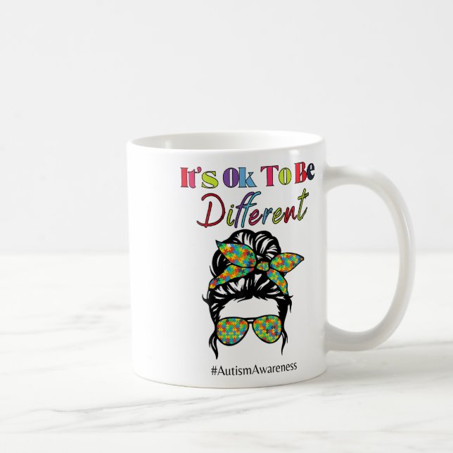 It's Ok To Be Different Autism Awareness Month  Coffee Mug (Right)
