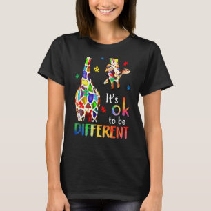 Its Ok To Be Different Autism Awareness Puzzle Pie T-Shirt