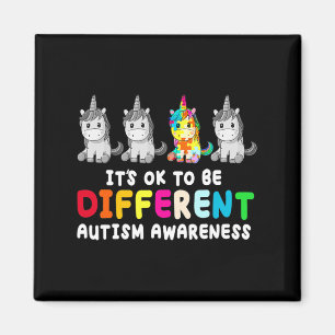 It's Ok To Be Different Autism Awareness Unicorn G Magnet