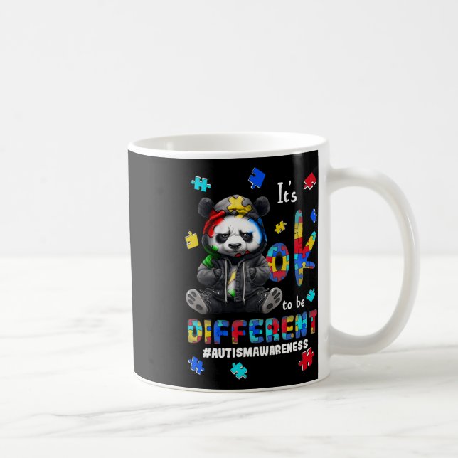 It's Ok To Be Different Autism Panda  Coffee Mug (Right)