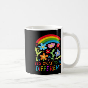 Its Ok To Be Different Autism Rainbow Boho Neurodi Coffee Mug