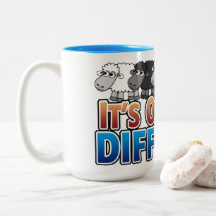 It's OK to be Different BLACK SHEEP Two-Tone Coffee Mug