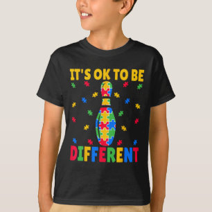 It's Ok To Be Different - Bowling Lover Autism Awa T-Shirt