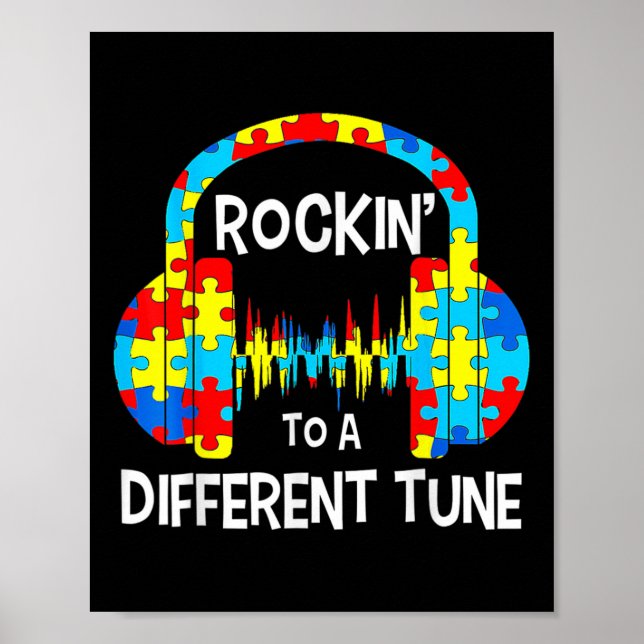 It's Ok To Be Different Cool Autism Awareness Game Poster (Front)