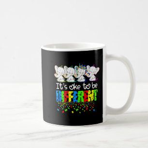 It's Ok To Be Different Cute Elephant Autism Aware Coffee Mug