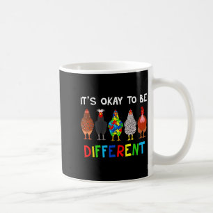 Its Ok To Be Different Cute Puzzle Chicken Autism Coffee Mug