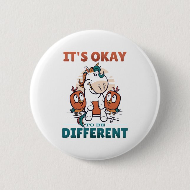 It's OK to be different Invitation 2 Inch Round Button (Front)
