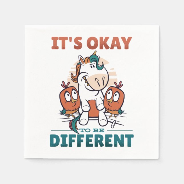 It's OK to be different Invitation Napkin (Front)