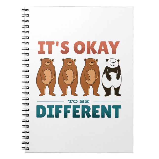 It's OK to be different Invitation Napkins Notebook (Front)