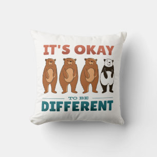 It's OK to be different Invitation Napkins Throw Pillow
