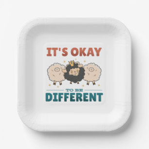 It's OK to be different Invitation Paper Plate