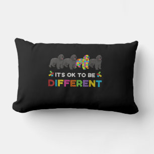 Its Ok To Be Different Newfoundland Autism Dog Lumbar Pillow