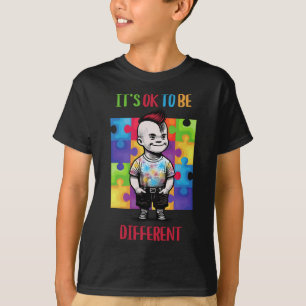 Its Ok To Be Different Ok Autism Awareness  T-Shirt