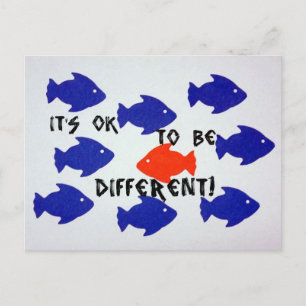 It's ok to be different! postcard