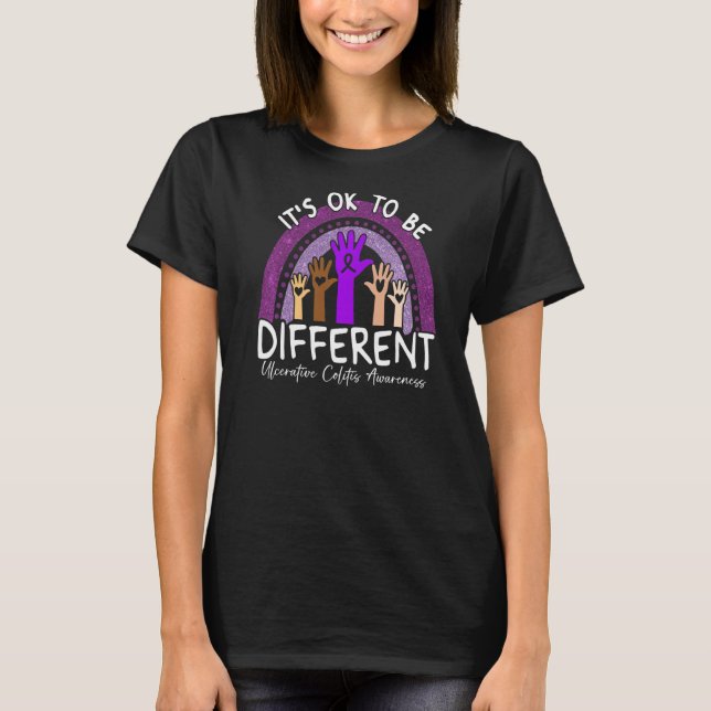 It's Ok To Be Different Ulcerative Colitis Awarene T-Shirt (Front)