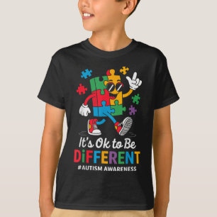 Its Ok To Be Little Different Puzzle Autism Awaren T-Shirt