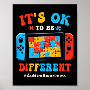 Its Ok To Different Video Game Gamer Boys Men Kids Poster